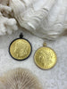 Image of Reproduction Coin Pendant 39mm, Gold Plated Coin. Liberty Coin, Vintage Coin, 2 bezel colors, Gunmetal or Gold. Fast Shipping