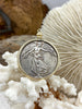 Image of Reproduction French Commemorative Medal Coin Pendant 38mm, Coin Bezel, French coin, Art Deco Coin, Silver coin, 3 bezel colors. Fast Ship