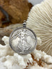 Image of Reproduction French Commemorative Medal Coin Pendant 38mm, Coin Bezel, French coin, Art Deco Coin, Silver coin, 3 bezel colors. Fast Ship