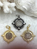 Image of Buffalo Nickel coin Pendant, Reproduction Silver Coin Pendant, Buffalo Nickel Pendant, Buffalo Nickel Coin Charm, 3 bezel colors Fast Ship