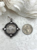 Image of Buffalo Nickel coin Pendant, Reproduction Silver Coin Pendant, Buffalo Nickel Pendant, Buffalo Nickel Coin Charm, 3 bezel colors Fast Ship