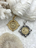 Image of Horse Coin Reproduction, Horse Pendant, Gold Coin, Horse Coin, Equestrian Pendant, Equestrian Coins, Horse Pendant, 2 bezel colors Fast Ship