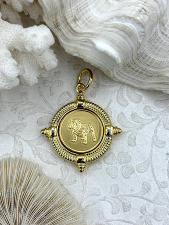 Bulldogs coin, Bulldog Pendant, Bulldog Necklace, Game Day Glam,Collegiate, Coins, Dawgs, Go Dawgs, Georgia Bulldogs, Gold Bezel, Fast Ship
