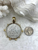 Image of Belgium Hainaut Horse Coin Pendant, Double Horse Coin, Coin Bezel, French Coin, Art Deco Coin, Silver Coin, 4 Styles. Fast Ship