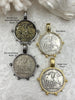 Image of Belgium Hainaut Horse Coin Pendant, Double Horse Coin, Coin Bezel, French Coin, Art Deco Coin, Silver Coin, 4 Styles. Fast Ship
