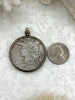Image of Reproduction French Madagascar Medal Coin Pendant 39mm, Coin Bezel, French coin, Art Deco Coin, Gold or Silver, 2 bezel colors. Fast Ship