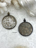 Image of Reproduction French Madagascar Medal Coin Pendant 39mm, Coin Bezel, French coin, Art Deco Coin, Gold or Silver, 2 bezel colors. Fast Ship