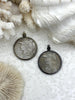 Image of Reproduction French Madagascar Medal Coin Pendant 39mm, Coin Bezel, French coin, Art Deco Coin, Gold or Silver, 2 bezel colors. Fast Ship