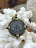 Image of French Bee Replica Coin, Reproduction Bee Coin, Bee Pendant, Bee Necklace, Gold Coin, Bee Jewelry, Coin Jewelry, Two Bezel Colors, Fast Ship