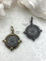 French Bee Replica Coin, Reproduction Bee Coin, Bee Pendant, Bee Necklace, Gold Coin, Bee Jewelry, Coin Jewelry, Two Bezel Colors, Fast Ship
