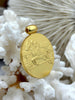 Image of Reproduction Horse Riding Coin Pendant 30mm, Gold or Burnished Silver, Reproduction Horse Coin Pendant with Bale, Equestrian Coin, Fast Ship