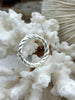 Image of Zinc Alloy Spring Clasp, 24mm Clasp, Textured Round Easy Open Spring Gate Clasp, Necklace Building, Circle Ring, Charm Holder, Fast Ship