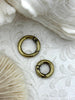 Image of Zinc Alloy Spring Clasp, 2 sizes 15mm or 18.6mm, Bronze, Easy Open Spring, Gate Clasp, Necklace Building Extender. Charm Holder, Fast Ship