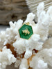 Image of Green Enamel Bee Pendants, Rhodium or Gold Bee Charm, Hexagon Charm w/Green Enamel, Enamel and Plated Brass, Green Bee Charm. Fast Ship.