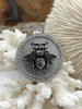 Image of Bumble Bee Pendant with CZ, Round Bee Charm, Bumble Bee Charm, Mixed Metal Bumble Bee, 2 Styles, Zinc Alloy, Cubic Zirconia, Fast Ship
