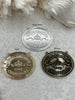 Image of Vintage French Coin Replica Champagne Medallion Coin Pendant 47mm X 57mm, 3 Finishes Available, Champagne Coin, Champagne Pendant, Fast Ship