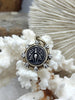 Image of French Bee Replica Coin, Burnished Silver Bee Coin, Two Tone Bezel, Reproduction Bee Coin, Coin Pendant, Petite Coin, Fast Ship