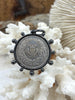 Image of French Coin Pendant, French Union Horticole De Dison, Replica Coin with Bezel, French Medal, French Medallion Art Deco Coin, Fast Ship