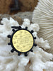Image of L'abielle Bee Coin Pendant, French Bee Coin with Bezel, Bee Pendant, Gold Coin, 2 bezel colors, Fleur De Lis Coin, Fast Ship