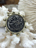 Image of French Coin Pendant, French Angel Life Insurance Replica Coin, Burnished Silver Coin, 2 bezel colors, French Art Deco Coin, Fast Ship