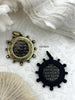 Image of French Coin Pendant, French Angel Life Insurance Replica Coin, Burnished Silver Coin, 2 bezel colors, French Art Deco Coin, Fast Ship