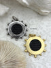 Image of French Coin Pendant, French Angel Life Insurance Replica Coin, Matte Black Coin, 2 bezel colors, French Art Deco Coin, Fast Ship