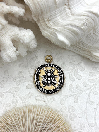 French Bee Coin Pendant, Assurance l'Abeille Medal W/Bail Founded 1857 30 mm, Replica Medals Assurance l'Abeille Medal with bail Fast Ship