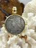 Image of Reproduction French Madagascar Medal Coin Pendant, 3 Bezel Colors, Silver Coin with Bezel, French coin, Art Deco Coin, Silver Coin.Fast Ship