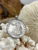 Image of Reproduction Coin Pendant 39mm, Coin Bezel, Vintage Coin, 3 bezel colors, Gold, Matte Gold, or Burnished Silver. Fast Shipping