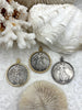 Image of Reproduction French Commemorative Medal Coin Pendant 38mm, Coin Bezel, French coin, Art Deco Coin, Silver coin, 3 bezel colors. Fast Ship