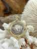 Image of Buffalo Nickel coin Pendant, Reproduction Silver Coin Pendant, Buffalo Nickel Pendant, Buffalo Nickel Coin Charm, 3 bezel colors Fast Ship
