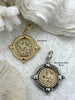 Image of Horse Coin Reproduction, Horse Pendant, Gold Coin, Horse Coin, Equestrian Pendant, Equestrian Coins, Horse Pendant, 2 bezel colors Fast Ship