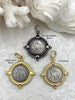 Image of Bulldogs coin,Bulldog Pendant, Bulldog Necklace, Game Day Glam,Collegiate, Coins, Dawgs, Go Dawgs, Georgia Bulldogs 3 bezel colors Fast Ship