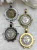 Image of Belgium Hainaut Horse Coin Pendant, Double Horse Coin, Coin Bezel, French Coin, Art Deco Coin, Silver Coin, 4 Styles. Fast Ship