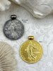 Image of Reproduction Republique Francaise Coin Pendant 30mm, Gold or Burnished Silver,French Coin Pendant with Bale, Republique Francaise, Fast Ship