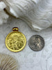 Image of Reproduction Texas Independence Coin Pendant 30mm,Gold or Burnished Silver,Reproduction Coin Pendant with Bale, Texas Independence,Fast Ship