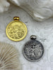 Image of Reproduction Texas Independence Coin Pendant 30mm,Gold or Burnished Silver,Reproduction Coin Pendant with Bale, Texas Independence,Fast Ship