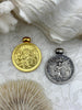 Image of Reproduction Texas Independence Coin Pendant 30mm,Gold or Burnished Silver,Reproduction Coin Pendant with Bale, Texas Independence,Fast Ship
