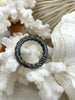 Image of Zinc Alloy Spring Clasp, 24mm Clasp, Textured Round Easy Open Spring Gate Clasp, Necklace Building, Circle Ring, Charm Holder, Fast Ship