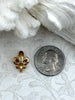 Image of Brass Fleur De Lis Bale, Snap Bale, 6 finishes, Fleur De Lis Necklace Building Extender, 17mm x 13mm, Charm Holder, Fast Ship