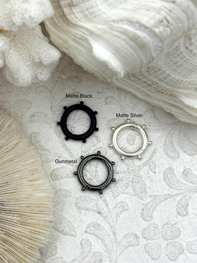 Brass Snap Clasp, Snap Circle with Dots, Round Snap Ring, Snap Gate Cl ...