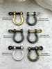 Image of Zinc Alloy 2 Tone U Lock Clasp W/ Screw, U Shape Shackle,2 Tone Marine Shackle, Horseshoe Clasp, Anchor Carabiner, Anchor Shackle. Fast Ship