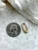 Image of Spring Gate Clasp Brass ,Gate Clasp, Push Clasp, Spring Gate Oval. Spring Clasp, Spring Gate Pendant. Necklace Building Extender Fast Ship