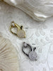 Image of Pave CZ Lobster Claw Clasps 2 colors 23mm x 13mm, lobster clasp,double sided , Spring Hook Clasp, Gold, Silver or Gunmetal. Fast Shipping