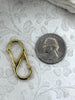 Image of Alloy Spring Clasp, Double S Hook Spring Clasp. Easy Open Spring Gate, Gate Clasp, Necklace Building, Charm Holder, 32m x 14mm WHOLESALE
