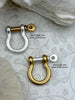 Image of Zinc Alloy 2 Tone U Lock Clasp W/ Screw, U Shape Shackle,2 Tone Marine Shackle, Horseshoe Clasp, Anchor Carabiner, Anchor Shackle. Fast Ship