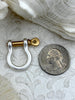 Image of Zinc Alloy 2 Tone U Lock Clasp W/ Screw, U Shape Shackle,2 Tone Marine Shackle, Horseshoe Clasp, Anchor Carabiner, Anchor Shackle. Fast Ship