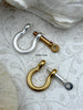 Image of Zinc Alloy 2 Tone U Lock Clasp W/ Screw, U Shape Shackle,2 Tone Marine Shackle, Horseshoe Clasp, Anchor Carabiner, Anchor Shackle. Fast Ship