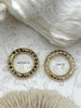 Image of Zinc Alloy Spring Clasp with CZ, 25mm Clasp, Round Easy Open Spring Gate Clasp, Necklace Building, Round CZ Charm Holder, Fast Ship