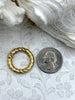 Image of Zinc Alloy Spring Clasp, 24mm Clasp, Textured Round Easy Open Spring Gate Clasp, Necklace Building, Circle Ring, Charm Holder, Fast Ship